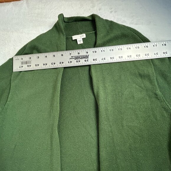 J.Jill Womens Green Open-Front Knit Cardigan Sweater Medium Lightweight Casual - Picture 6 of 8